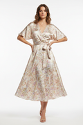 Robe mi-longue soie